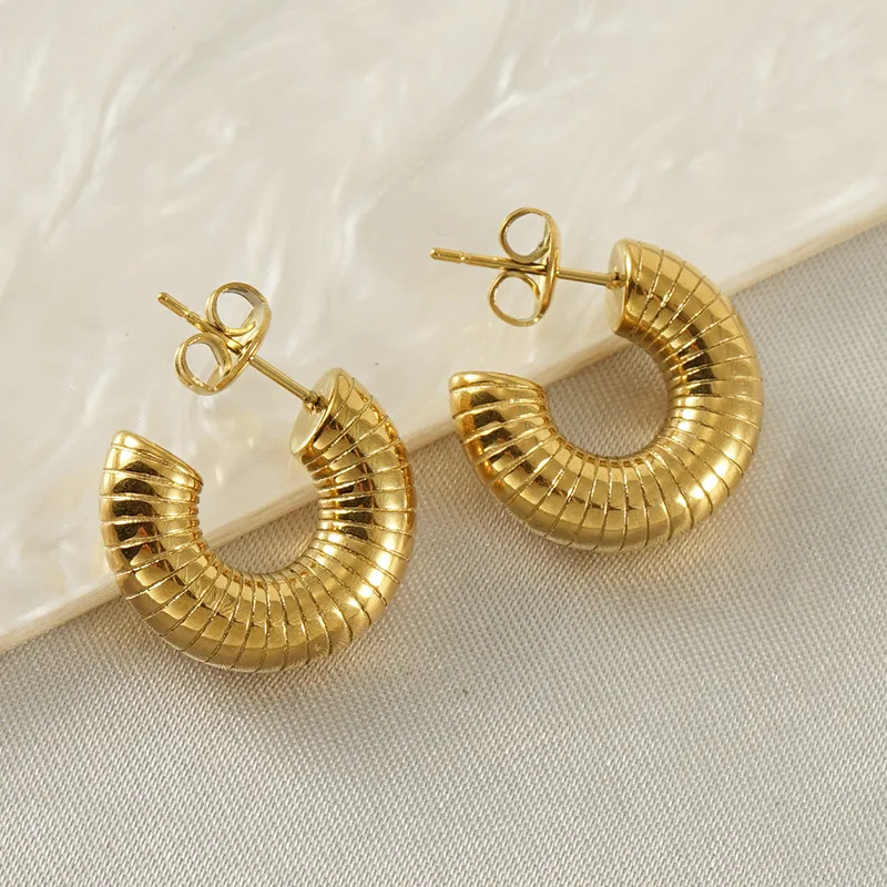 Spiral chunky earrings