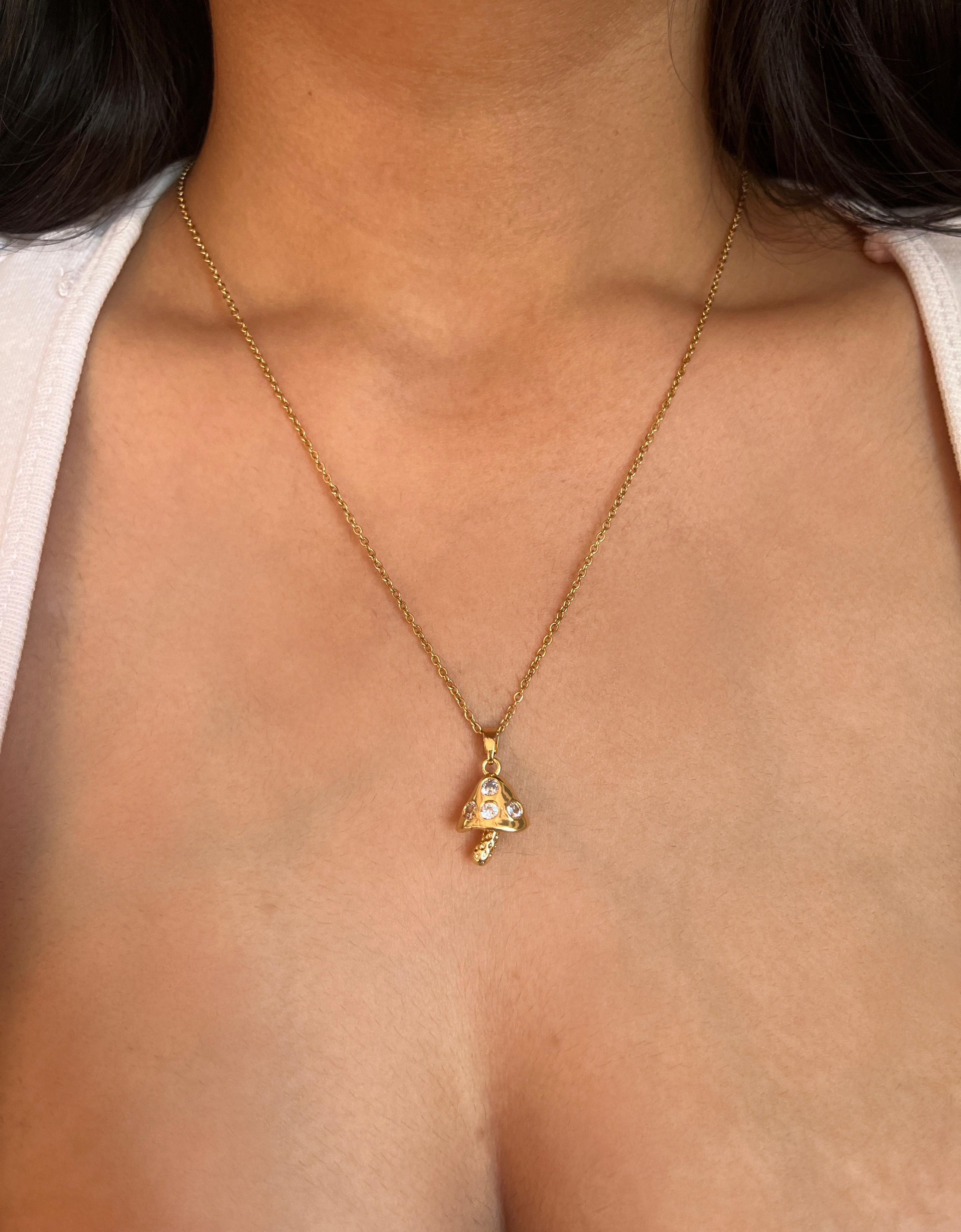 Mushroom necklace