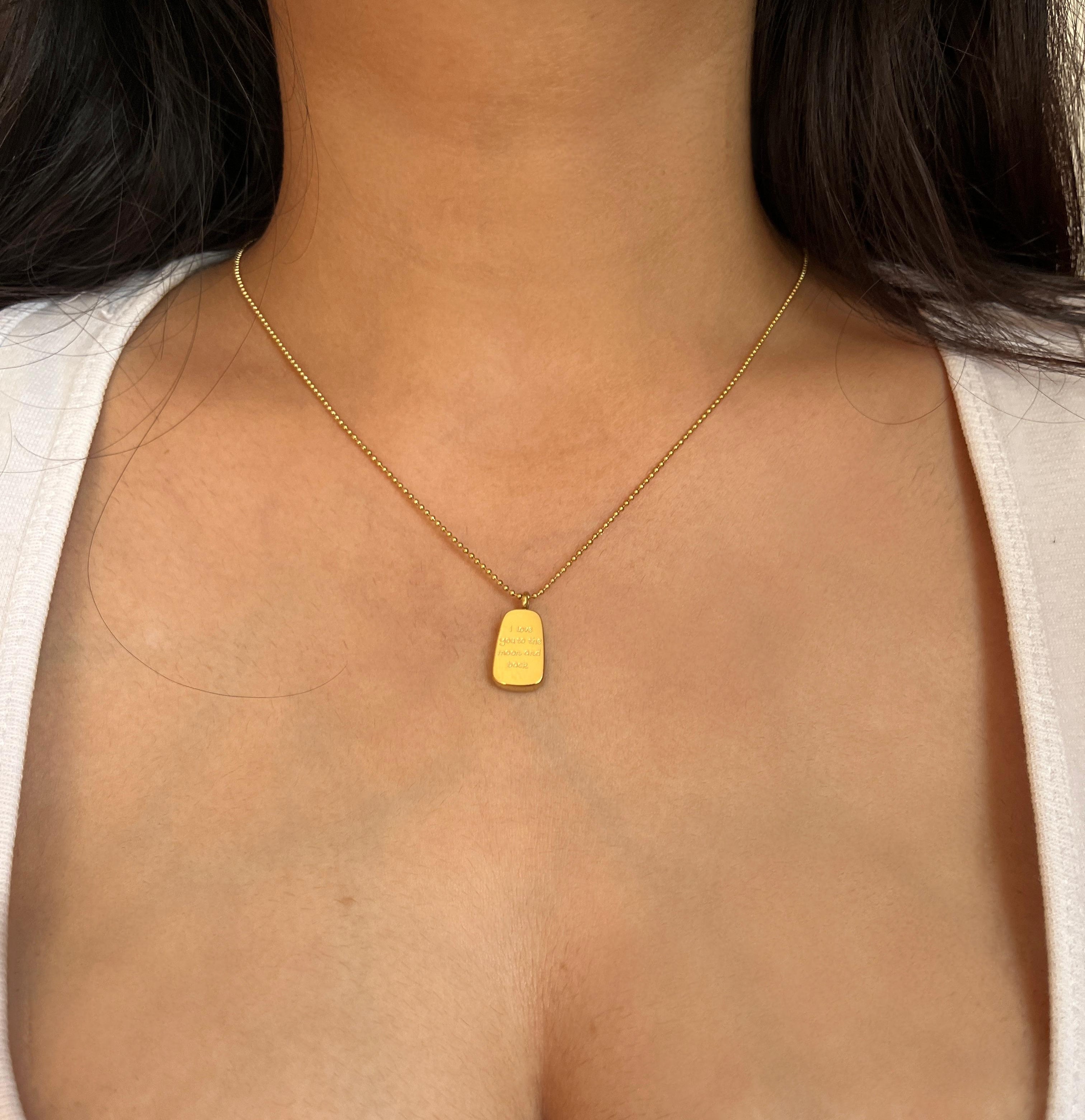 Retro letter necklace