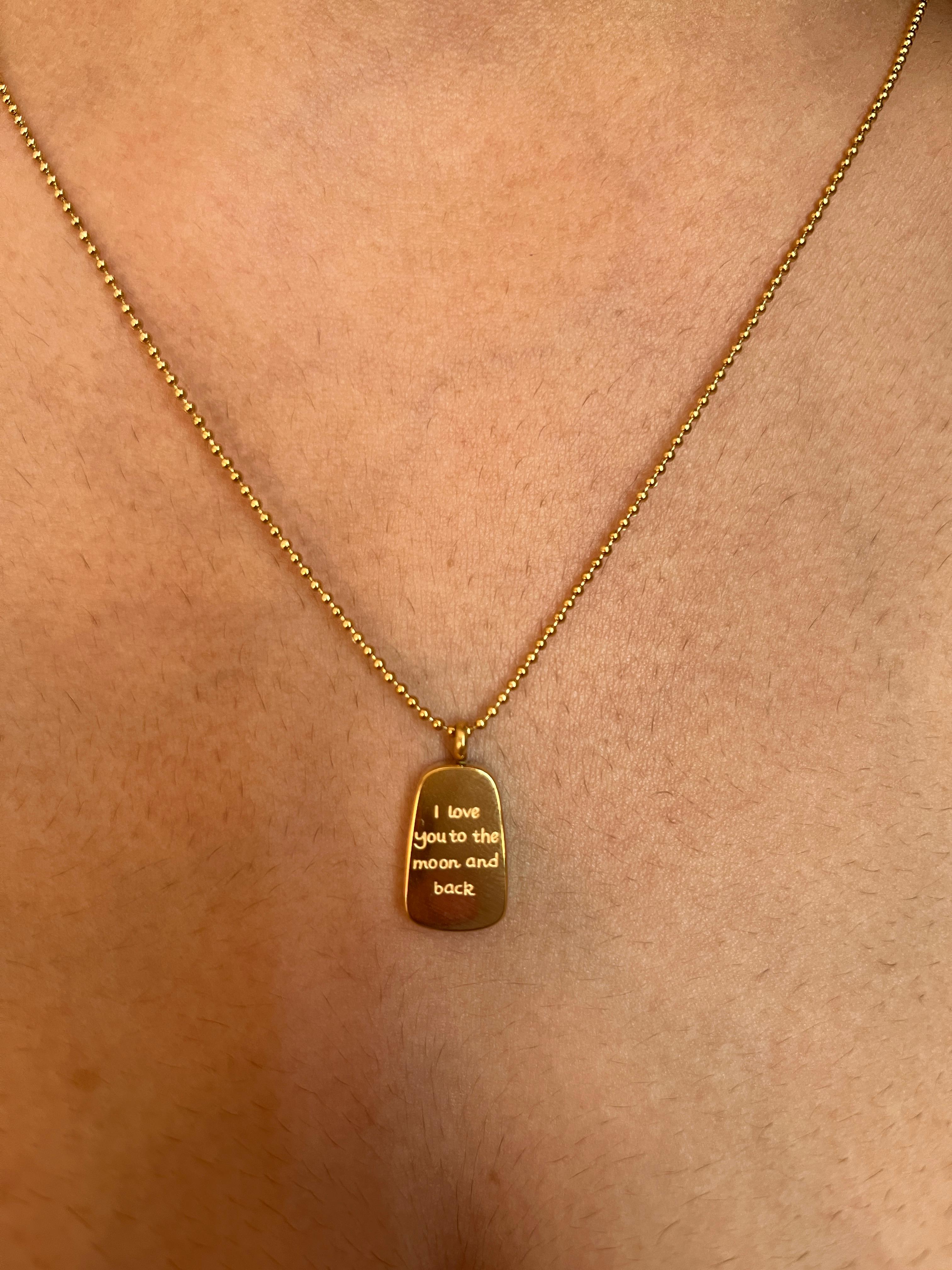 Retro letter necklace