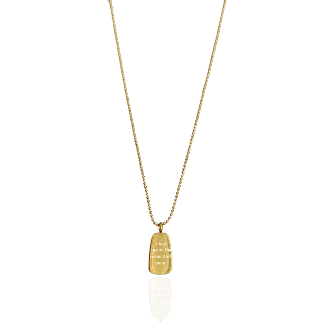 Retro letter necklace