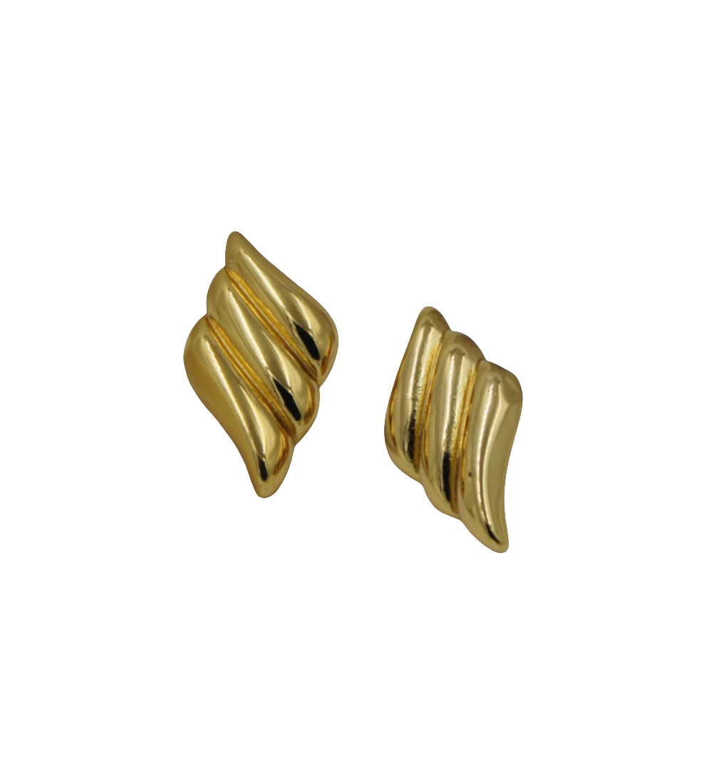 Wave stud earrings