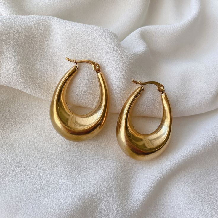 Oval chunky hoops