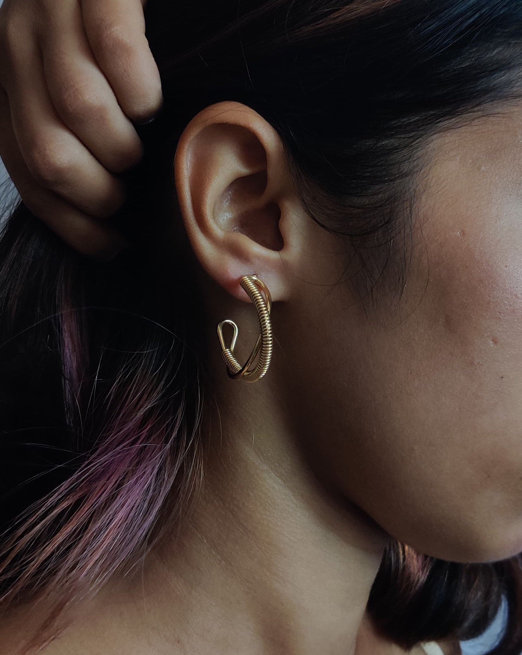 Spiral twist earrings